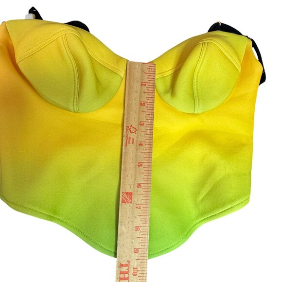 Sammy B Corset detail Top.  Green & Yellow ombre, evening, festival size… - Picture 3 of 8